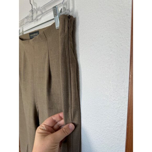 Vintage Banana Republic Wool Pants Woman's 6 Brown Stretch High Rise Straight - Picture 3 of 7